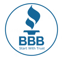 Better Business Bureau accredited business seal demonstrating ethical standards and customer trust