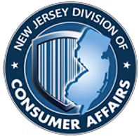 New Jersey Division of Consumer Affairs license badge verifying legal compliance and consumer protection