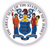 Official State of New Jersey seal indicating approved and licensed contractor status